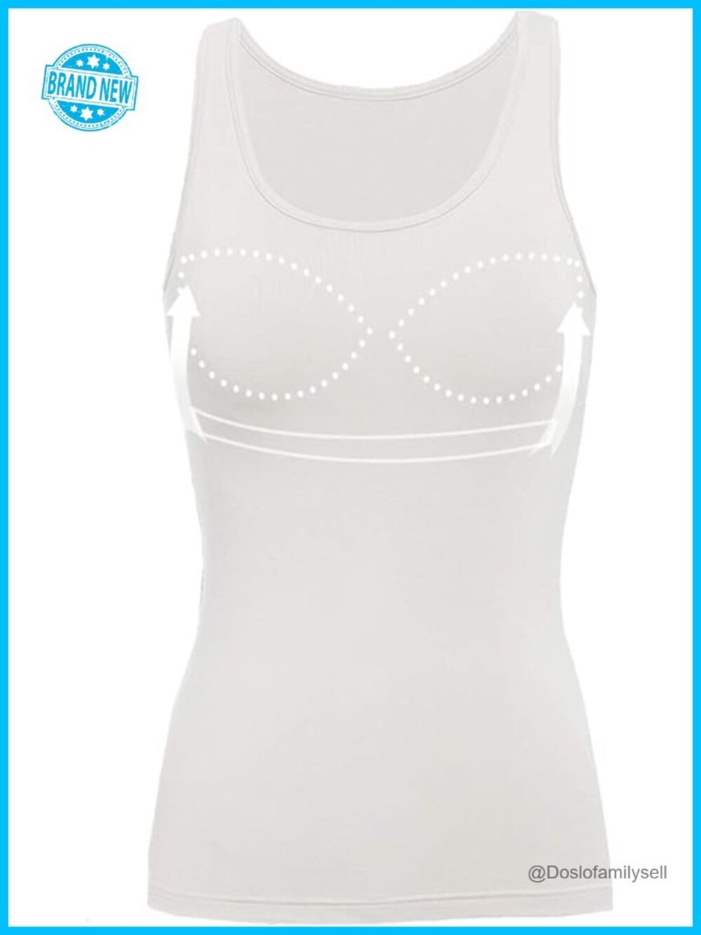Tank Top with Built in Bra Cup Casual Wide Strap Layering Cami Yoga Top S-3XL